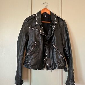 Studded Black Leather Jacket